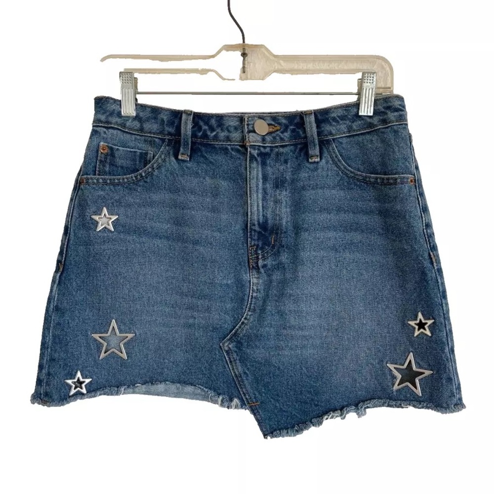 Urban Outfitters BDG Denim Skirt with Star Cutouts